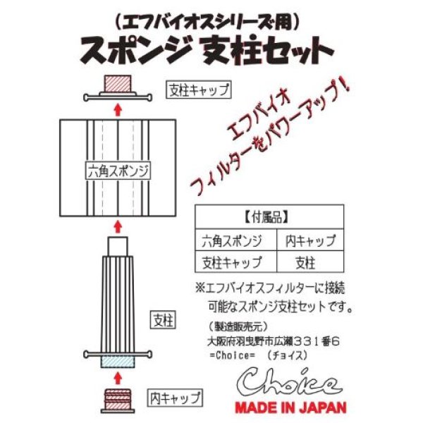 画像5: スポンジ支柱セット（エフバイオスシリーズ用） (5)